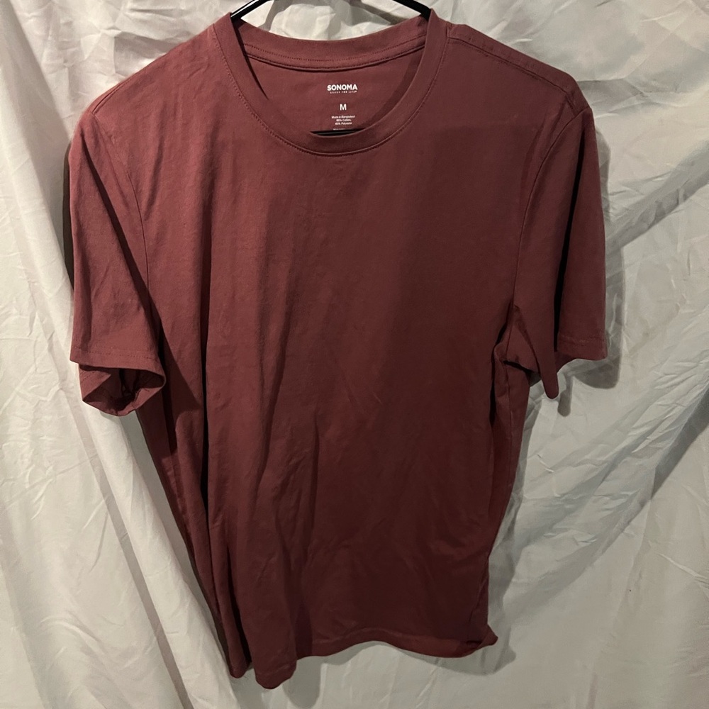 Sonoma Women's Burgundy Short Sleeve Tee